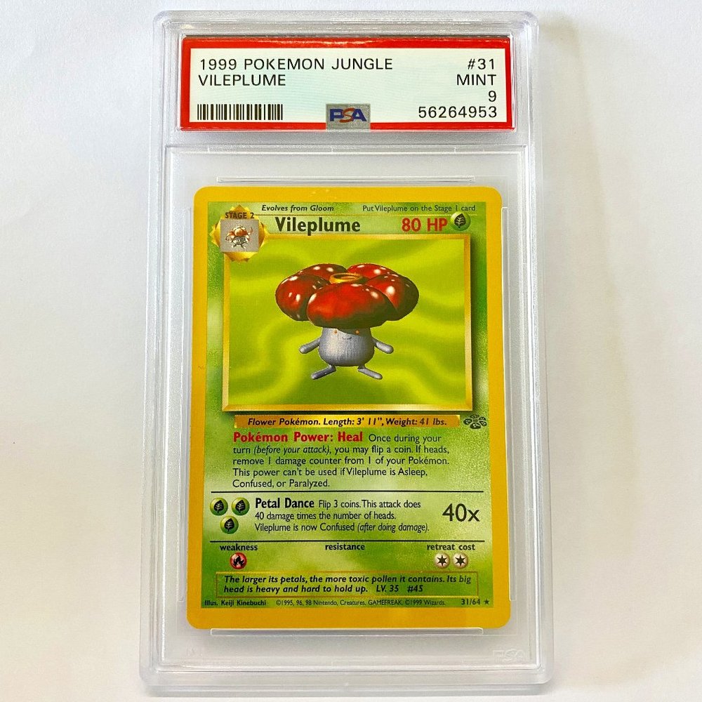 PSA 9 Vileplume Mint Rare Non Holo 31/64  Jungle Unlimited 1999 Pokémon 56264953